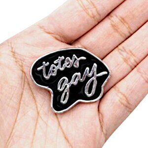 🌈 “Totes Gay” Enamel Pin by INK MEETS PAPER – LGBTQ+ Pride Accessory 🏳️‍🌈